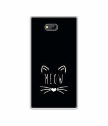 Amazon Brand - Solimo Designer Meow UV Printed Soft Back Case Mobile Cover for Lyf Wind 4