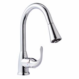 AmazonBasics AB-KF709-PC Pull-Down Kitchen Faucet, Polished Chrome