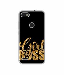 Amazon Brand - Solimo Designer Sparkle Girl Boss UV Printed Soft Back Case Mobile Cover for Tecno Camon iSky