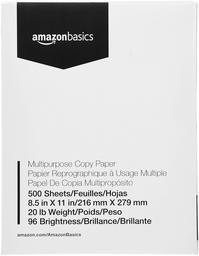 AmazonBasics Mehrzweck-Kopierpapier, 96 hell (erneuert) Buchstabe (22 x 28 cm (8,5 x 11 Zoll)) 1 Ream weiß