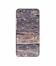 Amazon Brand - Solimo Designer Wooden Blocks Check 3D Printed Hard Back Case Mobile Cover for Vivo Y69