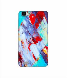 Amazon Brand - Solimo Designer Blue and Red Brush Texture 3D Printed Hard Back Case Mobile Cover for Vivo Y27L