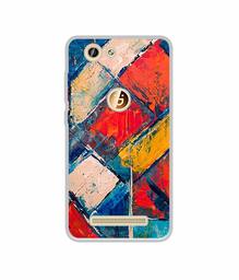 Amazon Brand - Solimo Designer Dark Multicolor Blocks UV Printed Soft Back Case Mobile Cover for Gionee F103 Pro