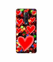 Amazon Brand - Solimo Designer Heart Texture on Glitters 3D Printed Hard Back Case Mobile Cover for OnePlus 7T Pro