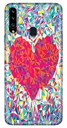 Amazon Brand - Solimo Designer Heart Design 3D Printed Hard Back Case Mobile Cover for Samsung Galaxy A20s