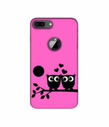 Amazon Brand - Solimo Designer Love Birds Vector 3D Printed Hard Back Case Mobile Cover for Apple iPhone 8 Plus (with Logo Cut)