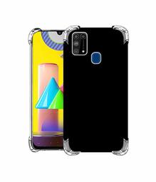 Amazon Brand - Solimo Designer Solid Black UV Printed Soft Back Case Mobile Cover for Samsung Galaxy M31