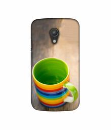 Amazon Brand - Solimo Designer Multicolor Cup 3D Printed Hard Back Case Mobile Cover for Motorola Moto G 2nd Generation