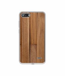 Amazon Brand - Solimo Designer Wooden Art UV Printed Soft Back Case Mobile Cover for I Kall K1