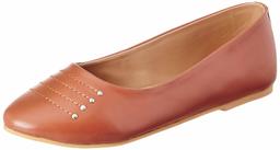 Amazon Brand - Symbol Women's Tan Ballet Flats-6 UK (39 EU) (9 US) (SYM-WS-007)