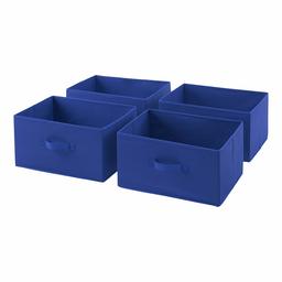 AmazonBasics Fabric 4-Drawer Storage Organizer - Drawers, Royal Blue