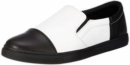 Amazon Brand - Symbol Men's Black/White Synthetic Loafers-8 (AZ-KY-307A)