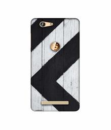 Amazon Brand - Solimo Designer Black Paint Texture on Wood 3D Printed Hard Back Case Mobile Cover for Gionee F103 Pro