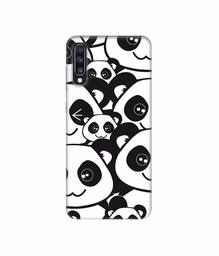 Amazon Brand - Solimo Designer Panda Texture 3D Printed Hard Back Case Mobile Cover for Samsung Galaxy A70