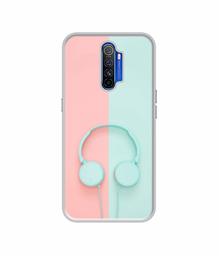 Amazon Brand - Solimo Designer Head Phone UV Printed Soft Back Case Mobile Cover for Oppo Reno Ace/Realme X2 Pro