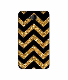 Amazon Brand - Solimo Designer Golden Zik Zak Pattern 3D Printed Hard Back Case Mobile Cover for Microsoft Lumia 650