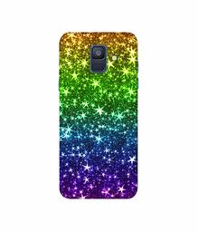 Amazon Brand - Solimo Designer Multicolor Stars 3D Printed Hard Back Case Mobile Cover for Samsung Galaxy A6