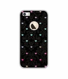 Amazon Brand - Solimo Designer Heart Texture UV Printed Soft Back Case Mobile Cover for Apple iPhone 5 / 5S