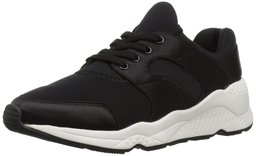 Amazon Brand - The Fix Women's Navarro Jogger Fashion Sneaker, black textile, 7 B US