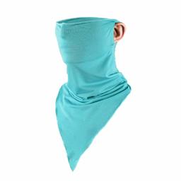 AWLE Ski Face Gaiter Ear Hole Dust Wind Super Soft Triangle Balaclava Bandanas Face Scarf Elastic Triangle Neck Gaiter for Outdoor Hiking Jogging Travelling 1 Pc Blue