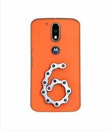 Amazon Brand - Solimo Designer Number Six 3D Printed Hard Back Case Mobile Cover for Motorola Moto G4 Plus (with Logo Cut)