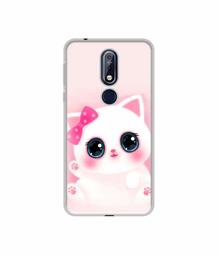 Amazon Brand - Solimo Designer Babby Kitty UV Printed Soft Back Case Mobile Cover for Nokia 7.1