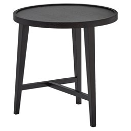 Amazon Brand – Rivet Mid-Century Modern Round Black Wood Nesting Side End Table, 20.5