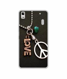 Amazon Brand - Solimo Designer Love and Peace UV Printed Soft Back Case Mobile Cover for Lenovo K3 Note / A7000