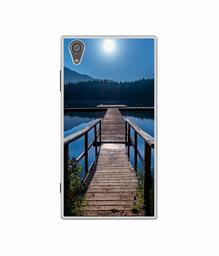 Amazon Brand - Solimo Designer Wooden Beach UV Printed Soft Back Case Mobile Cover for Sony Xperia XA1 Plus