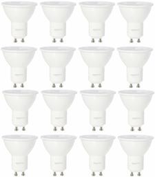 AmazonBasics 50 Watt Equivalent, Daylight, Dimmable, Gu10 LED Light Bulb | 16-Pack (Renewed)