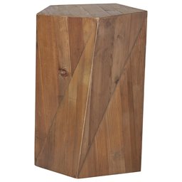 Amazon Brand – Rivet Rustic Reclaimed Fir Wood Side End Table, 16.5