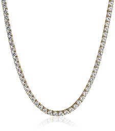 Sterling Silver 4mm Swarovski Zirconia Tennis Necklace