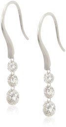 [An AJC Collection] an AJC Collection [Total 1.0 CT] 3 Stone Diamond Platinum 900 Earrings 5212 – 1690 – 0019 – 0000 