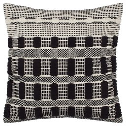 Amazon Brand – Rivet Modern 100% Cotton Tufted Contrast Decorative Throw Pillow, 17