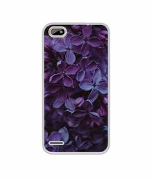 Amazon Brand - Solimo Designer Purple Flowers UV Printed Soft Back Case Mobile Cover for Itel A22 Pro