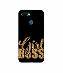 Amazon Brand - Solimo Designer Sparkle Girl Boss 3D Printed Hard Back Case Mobile Cover for Oppo A7