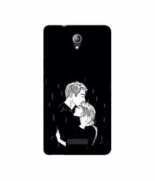 Amazon Brand - Solimo Designer Couples Standing in Rain 3D Printed Hard Back Case Mobile Cover for Micromax Canvas Pace 4G Q416