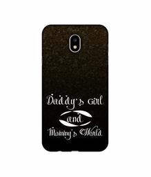 Amazon Brand - Solimo Designer Daddy's Girl and Mummy World UV Printed Soft Back Case Mobile Cover for Samsung Galaxy J7 Pro