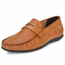 Nubeno Men's Tan Loafers-7 UK (41 EU) (13651)