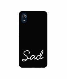 Amazon Brand - Solimo Designer Sad 3D Printed Hard Back Case Mobile Cover for Vivo Y91i