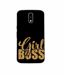 Amazon Brand - Solimo Designer Sparkle Girl Boss 3D Printed Hard Back Case Mobile Cover for Motorola Moto G4 Plus