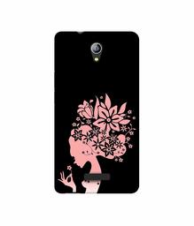 Amazon Brand - Solimo Designer Pink Color Lady Vector 3D Printed Hard Back Case Mobile Cover for Micromax Canvas Pace 4G Q416