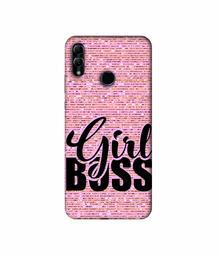 Amazon Brand - Solimo Designer Girl Boss On Pink Sparkle 3D Printed Hard Back Case Mobile Cover for Honor 10 Lite