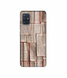 Amazon Brand - Solimo Designer Books Texture 3D Printed Hard Back Case Mobile Cover for Samsung Galaxy A51