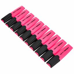 AmazonBasics - Resaltadores de cuerpo plano, color rosa, 10 unidades