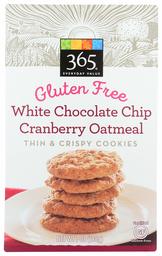 365 Everyday Value, White Chocolate Chip Cranberry Oatmeal, Thin & Crispy Cookies, 7 oz