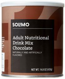 Amazon Brand - Solimo Adult Nutritional Drink Mix Powder, Chocolate Flavor, 14.8 Ounce, 7 Servings