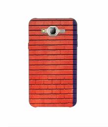 Amazon Brand - Solimo Designer Red and Purple Brick 3D Printed Hard Back Case Mobile Cover for Samsung Galaxy J2 (2016)