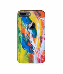 Amazon Brand - Solimo Designer Multicolor Paint On Wall 3D Printed Hard Back Case Mobile Cover for Apple iPhone 8 Plus (with Logo Cut)