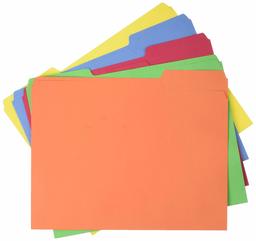 AmazonBasics AMZ401 File Folders - Letter Size (100 Pack) - Assorted Colors (Renewed)